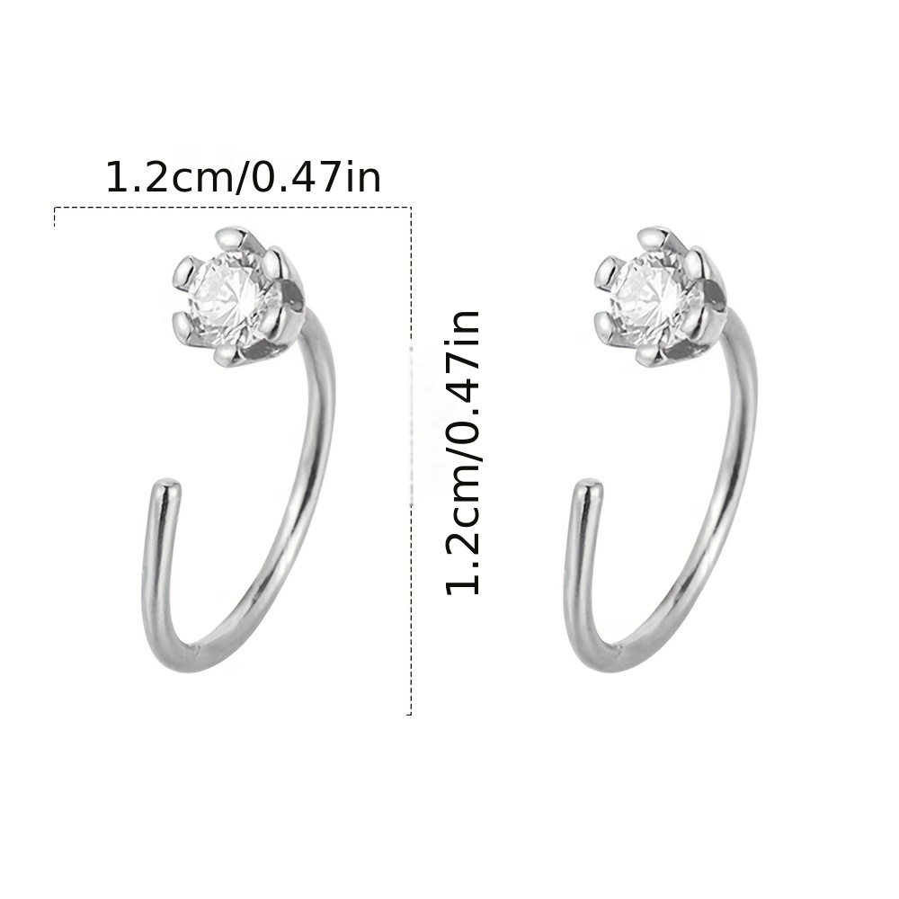Cute Small Synthetic Zirconia Inlaid Women's Stud Earrings
